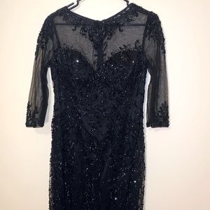 Elegant hand beaded Ivonne D evening gown